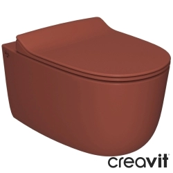 Creavit - Creavit Ruby Vital Mezopotamya Vortex Flush Asma Klozet, Terrakota - VL323-00TE00E-0000