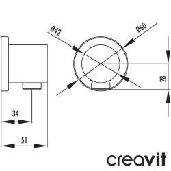 Creavit - Creavit Duş Çıkış Dirseği
