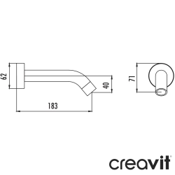 Creavit - Creavit Duvardan Ankastre Çıkış Ucu