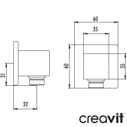 Creavit - Creavit Duş Çıkış Dirseği