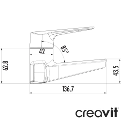 Creavit - Creavit Bevel Banyo Bataryası