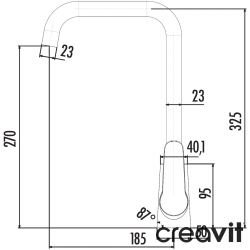 Creavit - Creavit Bevel Döner Borulu Eviye Bataryası