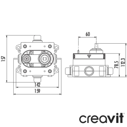 Creavit - Creavit Ankastre Banyo Bataryası, 2 Yollu (Sıva Altı Grubu)