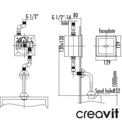 Creavit - Creavit Fotoselli Pisuvar Bataryası (Sıva Altı, Pilli ve Elektrikli) - BT.ES3300