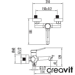 Creavit - Creavit Flow Banyo Bataryası