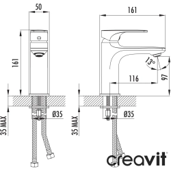 Creavit - Creavit Faye Lavabo Bataryası
