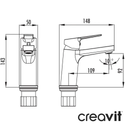 Creavit - Creavit Luna Lavabo Bataryası