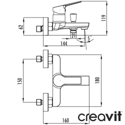 Creavit - Creavit Luna Banyo Bataryası