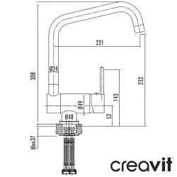 Creavit - Creavit Pencere Önü Eviye Bataryası