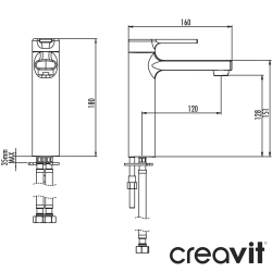 Creavit - Creavit Nuovo Lavabo Bataryası