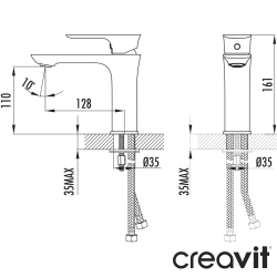Creavit - Creavit Pure Lavabo Bataryası