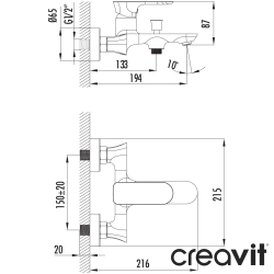 Creavit - Creavit Pure Banyo Bataryası