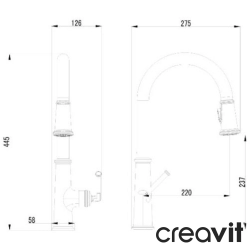 Creavit - Creavit Retro Spiralli Eviye Bataryası, 2 Fonksiyonlu, Fırçalı Nikel