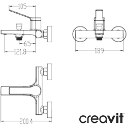 Creavit - Creavit Ondea Banyo Bataryası, Gun Grey