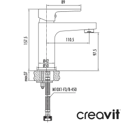 Creavit - Creavit Sharp Lavabo Bataryası