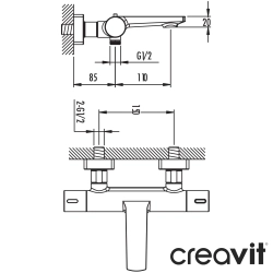 Creavit - Creavit Termostatik Banyo Bataryası