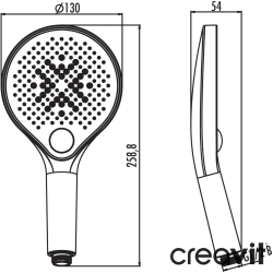 Creavit - Creavit El Duşu Takımı, 3 Akışlı, Gun Grey