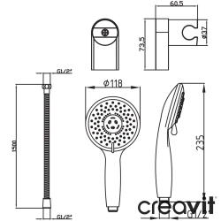 Creavit - Creavit El Duşu Takımı, 3 Akışlı