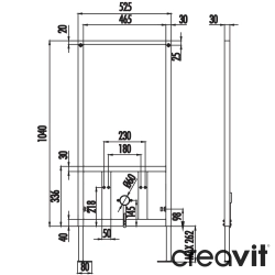 Creavit - Creavit Bide İçin Duvar Önü Alçıpan Uygulamalı Hızlı Duvara Montaj Set Metal Taşıyıcı