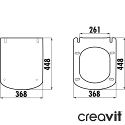 Creavit - Creavit Elegant Thermoplast Yavaş Kapanan Klozet Kapağı