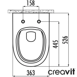 Creavit - Creavit Pera Yavaş Kapanan Klozet Kapağı, Altın