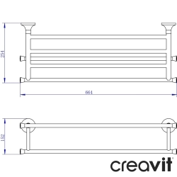 Creavit - Creavit Neo Havlu Rafı, Gun Grey