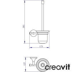 Creavit - Creavit Neo Cam Tuvalet Fırçalığı (Duvardan)