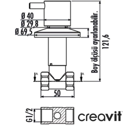 Creavit - Creavit Ankastre Stop Valf