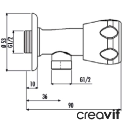 Creavit - Creavit Topaç Volan Ara Musluk - MS.AC165T-1