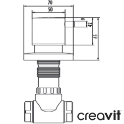 Creavit - Creavit Ankastre Stop Valf, 3/4