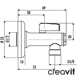 Creavit - Creavit Filtreli Ara Musluk - MS.FA002