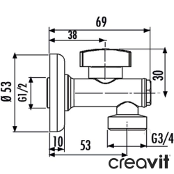 Creavit - Creavit Filtreli Çamaşır Musluğu - MS.FTC406