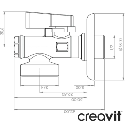 Creavit - Creavit Filtreli Çamaşır Musluğu - MS.FTC407