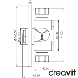 Creavit - Creavit Zaman Ayarlı Ankastre Hela Taşı Yıkama Musluğu