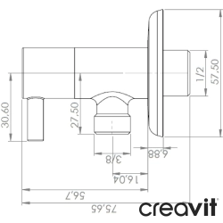 Creavit - Creavit Aç-Kapa Ara Musluk - MS.JK001