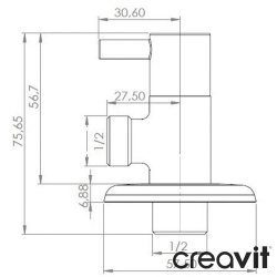 Creavit - Creavit Aç-Kapa Ara Musluk - MS.JK002
