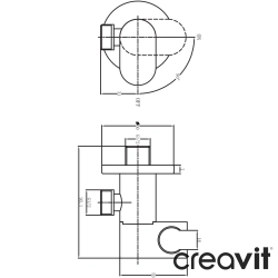 Creavit - Creavit Aç-Kapa Askılı Ara Musluk - MS.JK004