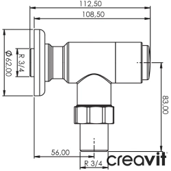Creavit - Creavit Zaman Ayarlı Ankastre Hela Taşı Yıkama Musluğu