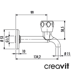 Creavit - Creavit Uzun Lavabo Musluğu