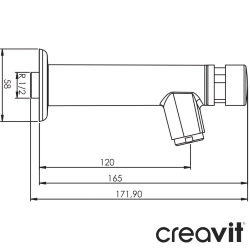 Creavit - Creavit Zaman Ayarlı Duvardan Musluk