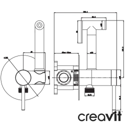 Creavit - Creavit Ankastre Taharet Spreyi Seti (Çift Su Girişli)