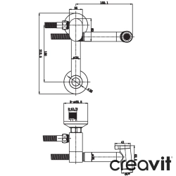 Creavit - Creavit Taharet Spreyi Seti, 2 Fonksiyonlu (Çift Su Girişli)