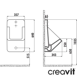 Creavit - Creavit Casse Ankastre Fotoselli Pisuvar, (Elektrikli) Mat Cappuccino