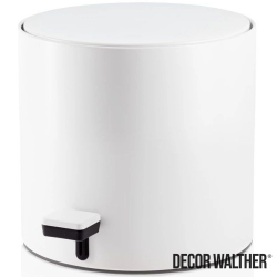 Decor Walther - Decor Walther Pedallı Çöp Kovası, Yavaş Kapanır, Beyaz (3 Litre) - 615450