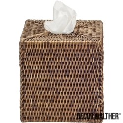 Decor Walther - Decor Walther Basket Kare Kağıt Mendillik, Kahve (Tezgah Üzeri) - BASKETKBQ-D