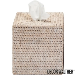 Decor Walther - Decor Walther Basket Kare Kağıt Mendillik, Beyaz (Tezgah Üzeri) - BASKETKBQ-L