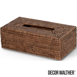 Decor Walther - Decor Walther Basket Kağıt Mendillik, Kahve (Tezgah Üzeri) - BASKETKBX-D