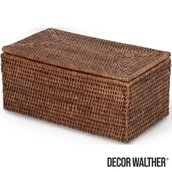 Decor Walther - Decor Walther Basket Kapaklı Kutu Malzemelik, Kahve (Tezgah Üzeri) - BASKETUTBMD-D