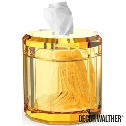 Decor Walther - Decor Walther Kristall Kağıt Mendillik, Amber (Tezgah Üzeri, Cam) - KRKB-A