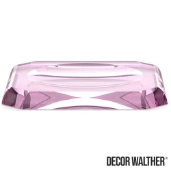 Decor Walther - Decor Walther Kristall Tepsi Sabunluk, Pembe (Tezgah Üzeri, Cam) - KRKS-P